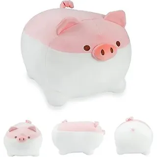 Rosa Schweinchen-plüschkissen (40 Cm), Großes Kuscheltier, Warmes, Niedliches Und Bequemes Kawaii-hockerkissen – Kreative Dekoration