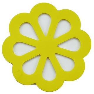 IXCVBNGHS Blumen-Cartoon-Muster Tisch-Isoliermatte Verbrühungs-Anti-Rutsch Haushalts-Silikon-Tischset Schüssel-Matte Untersetzer-Tischmatte (gelb), small