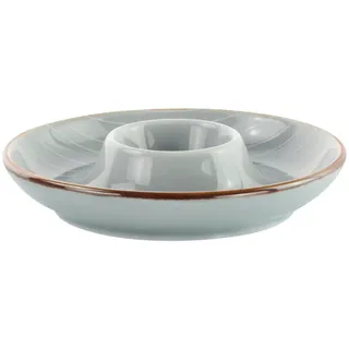 Landscape Eierbecher, Grau, Keramik, Streifen, 12 cm, Lfgb, Handmade Quality, Tischkultur & Servieren, Eierbecher