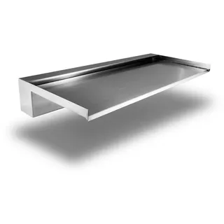 CLGarden Edelstahl Wasserfall 60cm Element für Gartenteich Wasserlauf Steinmauer Springbrunnen Teich
