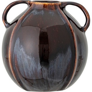 Bloomingville Inela Vase, Braun, Steingut D15xH15 cm