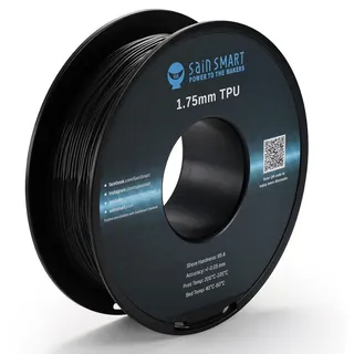 SainSmart TPU 3D-Drucker Filament, 1,75 mm, 0,8 kg, Schwarz