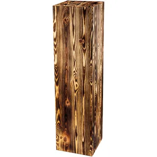 DECOKTIVO Holzständer, Holzblock, Baumstamm Deko, Bodenwindlicht Säule, Blumensäule Holz, Dekosäule, Stabil und Langlebig, Geölte Kiefer, 110x30x30 cm