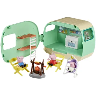 Peppa Pig Wohnwagen der DREI Wutz-Geschwister Spielset mit 3 Figuren