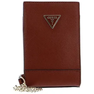 GUESS Umhängetasche Noelle Mini Chit Chat Phone Bag Cognac