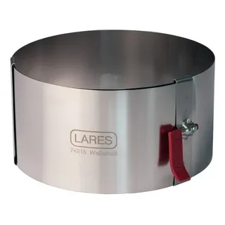 LARES - Kuchenring/Tortenring mit Klemmhebel - 10-18 cm Ø, H: 10 cm - Federbandstahl, stufenlos fixierbar - Made in Germany