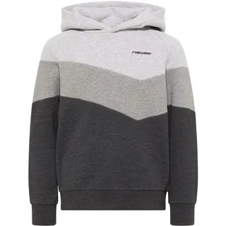 Ragwear Jungen Kinder Hoodie VENDOLIN Sweater mit Kapuze, in Color-Blocking Design, Cooler Streetwear-Look (DE/NL/SE/PL, Numerisch, 128, Regular, Grey) - 128