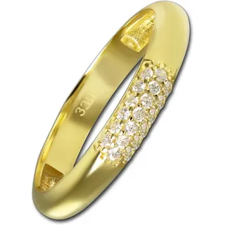 Balia Goldring Balia Damen Ring aus 333 Gelbgold, Fingerring Größe 60 (19,1), 333 Gelbgold - 8 Karat (3 reihig Zirkonia) goldfarben