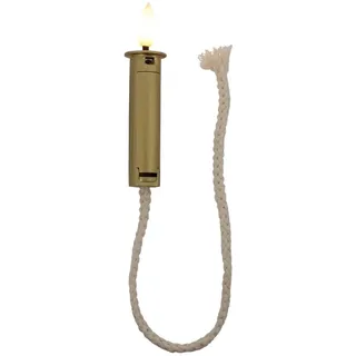Countryfield LED-Kerze (1-tlg), Flaschenkorken Öllampen-Effekt gold 32cm Docht goldfarben