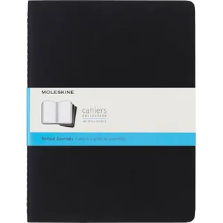 Moleskine Notizheft Cahier 3er Set Punktraster Schwarz