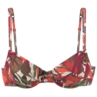LASCANA Bügel-Bikini-Top Damen rot bedruckt Gr.40 Cup B