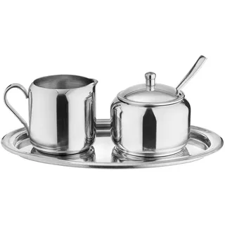 Butlers Sahnekännchen-Set, Silber, Metall, Kaffee & Tee, Kannen, Milchkännchen