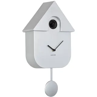 [DL] Wall Clock Modern Cuckoo ABS metallic Silver