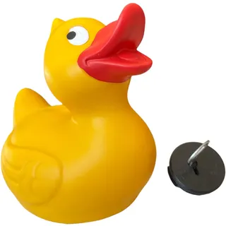 Ente Spardose mit Schloss und Schlüssel - Quietscheente Design