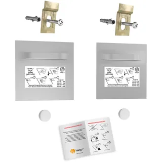 Spiegelhalter Set M - Spiegelaufhänger für Wandmontage - 100 x 100 Spiegelbleche