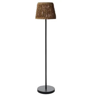 MARELIDA LED Solar Stehlampe in Rattan-Optik Korboptik Gartenlampe H: 125cm