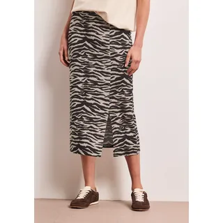 STREET ONE Maxirock Damen Animalprint Braun 36