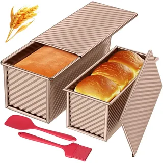 FELIXLEO Brotbackform 4x Toastbrot Backform Set mit Deckel Antihaft Brotform Kuchen, (1-tlg)