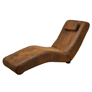 MASSIVMOEBEL24.DE Relaxliege Polyester 180 x 62 x 87 cm Braun