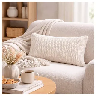 Marc O'Polo Home Dekokissen Nordic Knit von Marc O'Polo weiß rechteckig | 30 cm x 60 cm