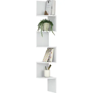 Wandregal Lysaker Zick Zack Retro Design Weiß Matt En.casa