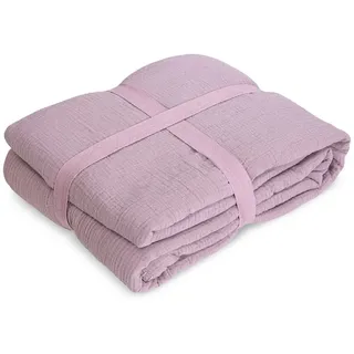 KaMel GmbH Musselin Decke Kuscheldecke 130 x 180 cm Rosa