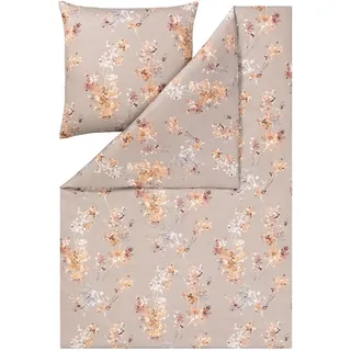 Estella Patrizia Floral Baumwolle Braun 155 x 220 cm + 80 x 80 cm