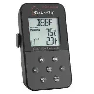 TFA Grillthermometer Küchen-Chef, 14.1504, Funk-Grill-Ofenthermometer, kabellos, digital