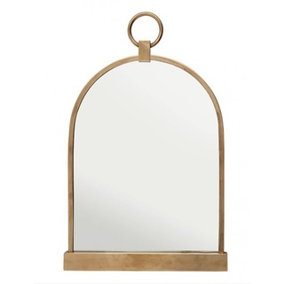 Casa Padrino Luxus Tisch Spiegel Schminkspiegel - Schminktisch Spiegel Antik Messing Farben 57 x 36 cm