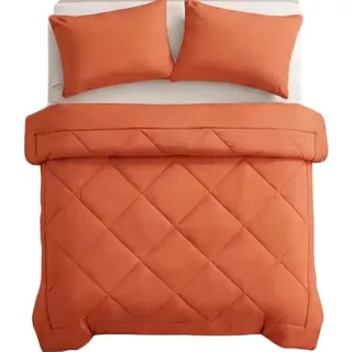 Magic Splashy Bettdecke, Easy Sleep Decke, 2-in-1 Waschmaschinenfeste Decke, Schnelltrocknende Ganzjahres Bettdecke Sommer & Winter, Allergikerfreundliche Klimadecke aus Eisseide,Orange-230*230cm