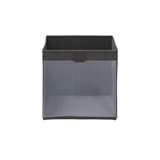Aufbewahrungsbox faltbar , schwarz , Polyester, Karton, Karton/Papier , Maße (cm): B: 30 H: 30 T: 30