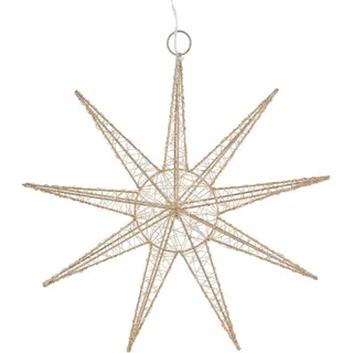 ECD Germany LED Deko Weihnachtsstern 30 cm Gold