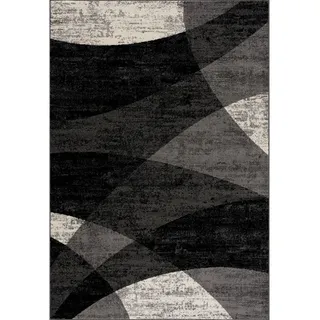 Sanat Vintage 1690 Kurzflorteppich 80 x 150 cm Schwarz
