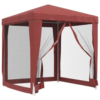 vidaXL Partezelt 2 x 2 m inkl. 4 Seitenteile Rot