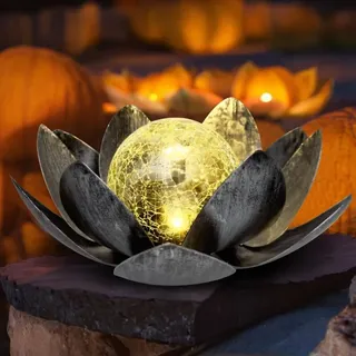 Solar-gartenleuchten, Solar-lotuslaterne, Solar-lotus-gartendekoration, Gartenbeleuchtung Für Den Außenbereich, Solar-außenlampe Für Terrasse Und Hof