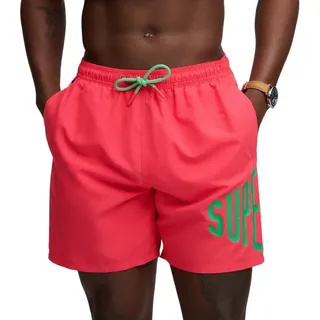 Superdry Badehose für Herren, Rosa/Grün