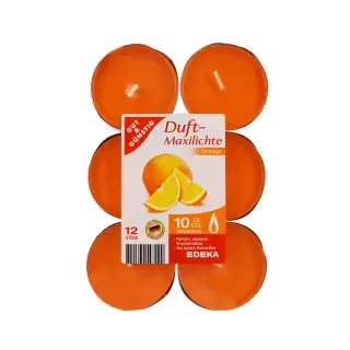 Duftlichter, maxi 1 Packung = 12 Stück, Orange