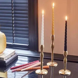 Stabkerze gold 4 Stück