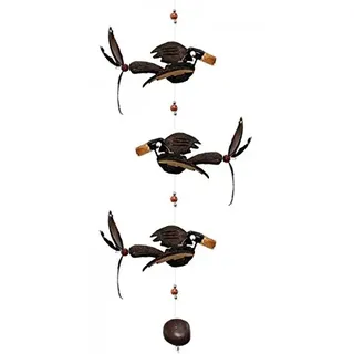 Unbekannt Windspiel Mobile 3 Vögel aus Holz, Länge ca. 81 cm