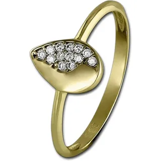 GoldDream Goldring GoldDream Ring Damen Gr. 60 Blatt, Fingerring Größe 60 (19,1), 333 Gelbgold - 8 Karat (Blatt) Echtgold, 3 goldfarben