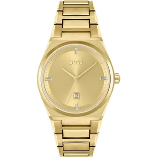 HUGO BOSS Boss Analog Quarzuhr für Damen mit Gelbgoldfarbenes Edelstahlarmband - 1502672
