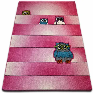 Teppich Kids Eulen Rosa C412 Pink 240x330 Cm