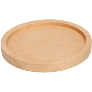 Buchenholz Kerzenhalter - Echtes Buchenholz - Untersetzer für 12cm Kerzen | Naturholz-Teller mit Dorn - Maße Ø 13 x 1,4 cm - Stabiler Buchen-Halter für Große Stumpenkerzen - Hochwertige Handarbeit