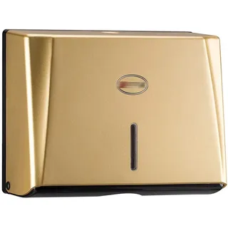 FKJLUN Papierhandtuchspender Kommerzielle Papierhandtuchspender, Wand- Handtuchspender, Punsch Frei, Kunststoff Handtuchspender Papierspender (Color : Gold)