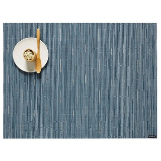 Platzset, Chilewich - Bamboo Tischset rechteckig, Rain, 36 x, Chilewich, (Packung) blau