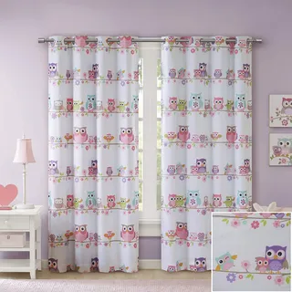 Blackout Curtains for Bedroom, Casual Grommet Red Window Curtains for Living Room Family Room for Kids, Wise Wendy Novelty Valance Black Black Out Window Curtain, 50X84, 1-Panel Pack