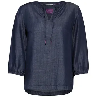 Cecil Langarmbluse in dark blue wash, | L
