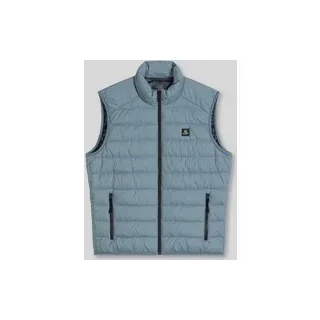 Regular Fit Weste mit Logo-Patch, Hellblau, M