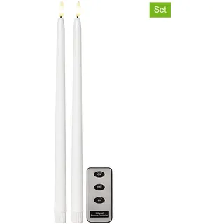 Star Trading Flamme Slim LED Stabkerze 2 St. warmweiß