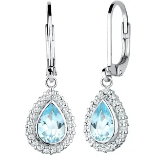 Elli Ohrhänger Tropfen Blau/Silber 925 Sterling Silber onesize